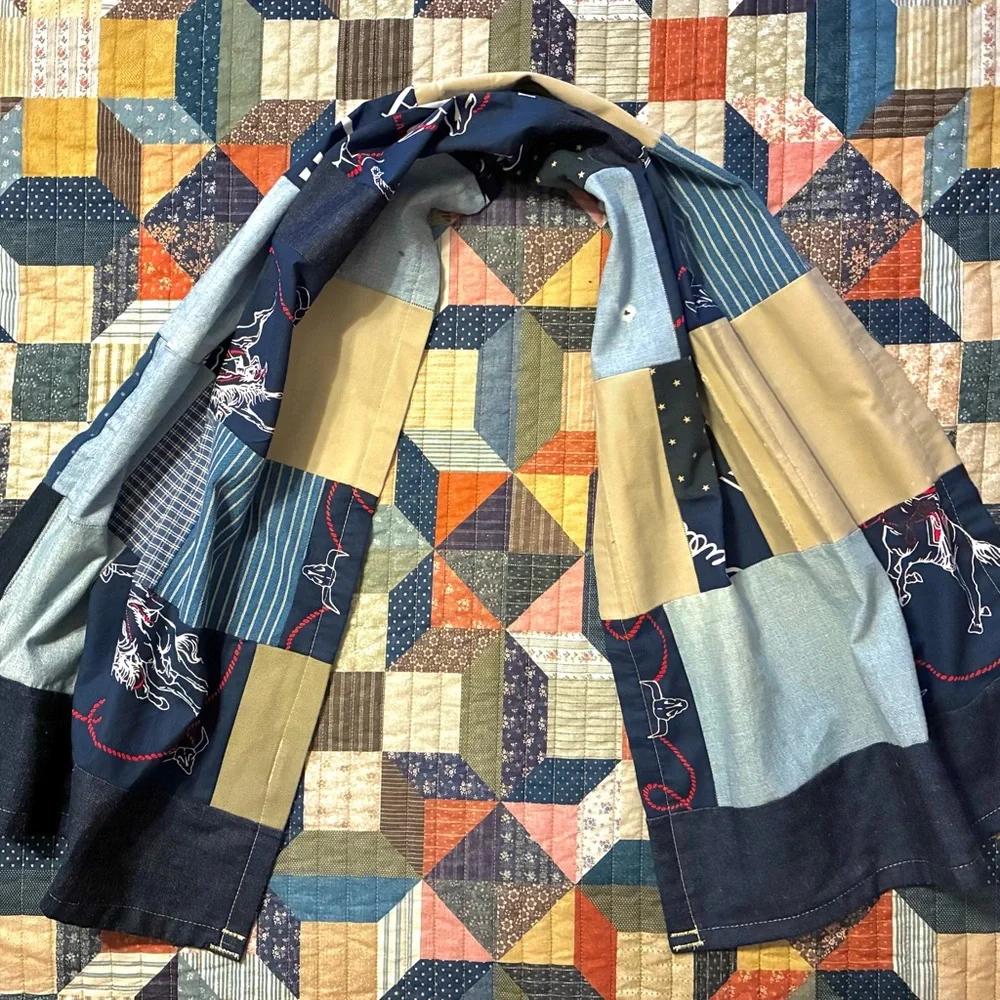 CUSTOM RRL/RL PATCHWORK SCARF (100% UPCYCLED RALPH LAUREN FABRICS)- 1 OF A KIND